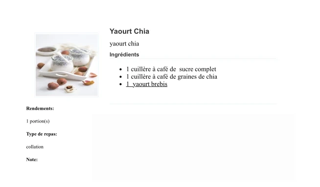 Yaourt aux graines de Chia