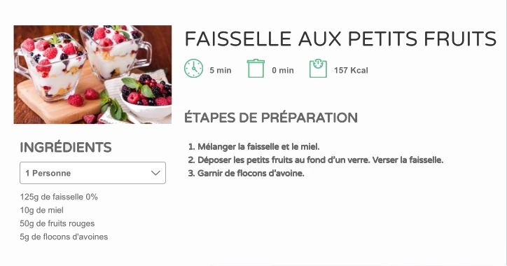 Faisselle aux fruits