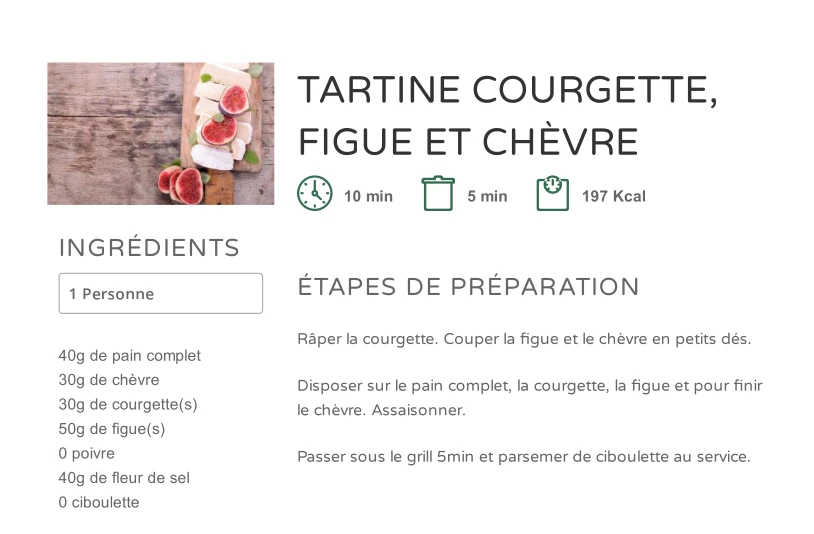 TARTINE FIGUE ET CHÈVRE