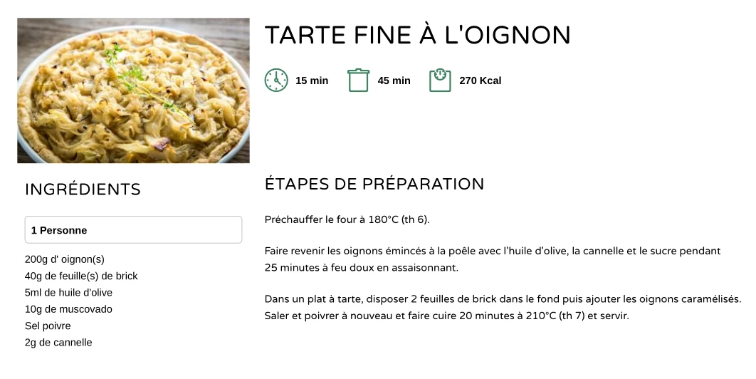 TARTE FINE À L'OIGNON
