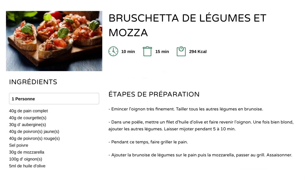 BRUSCHETTA DE LÉGUMES