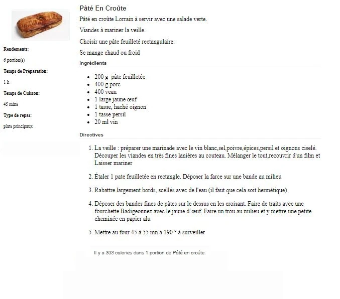 PETIT PÂTÉ EN CROUTE LORRAIN