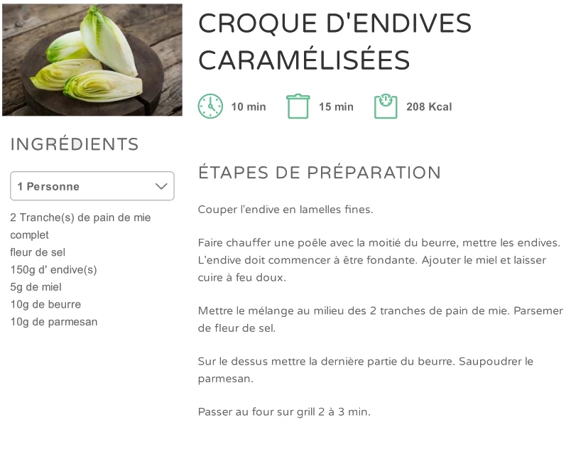 Endives Caramélisées