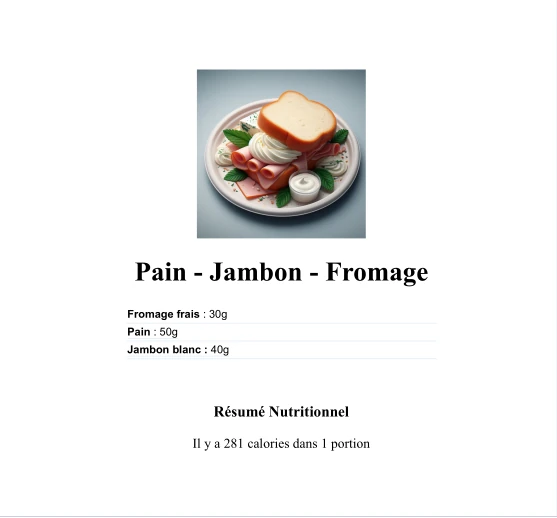 Pain - Fromage - Jambon