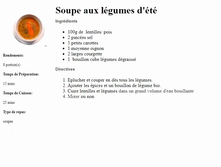 Soupe d'été chaude