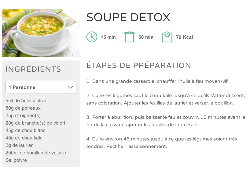 Soupe aux choux détox
