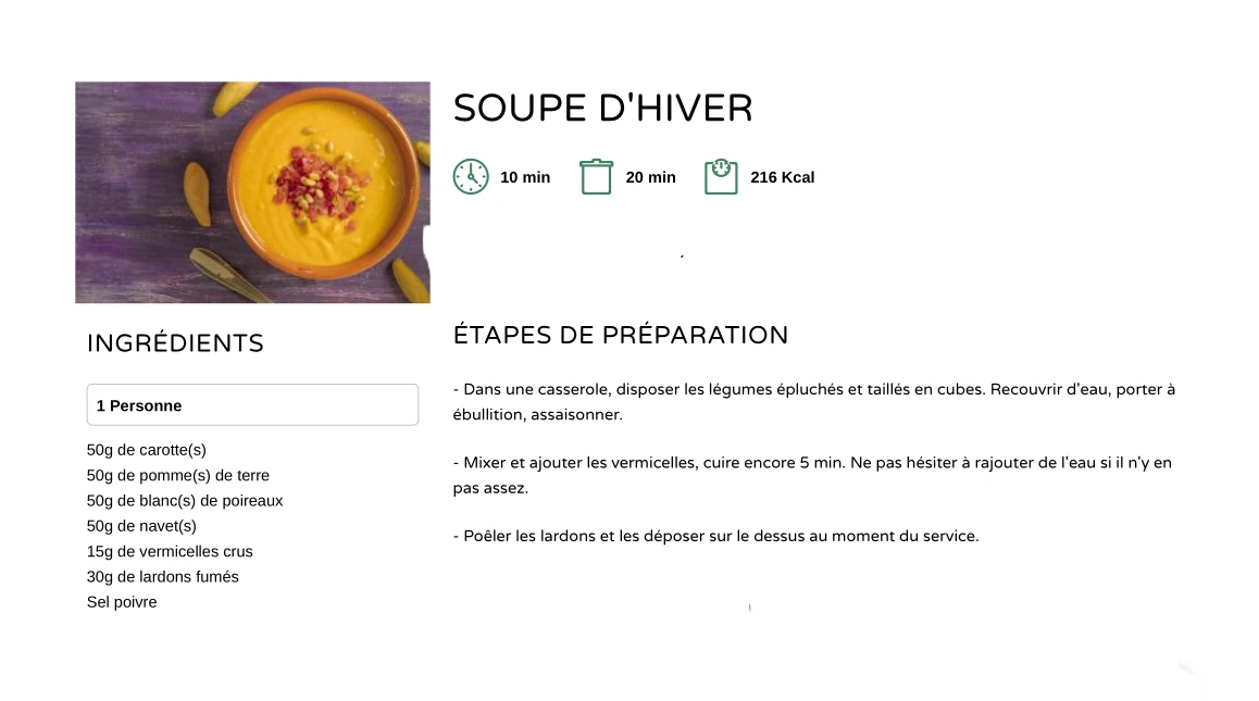 Soupe d'hiver campagnarde