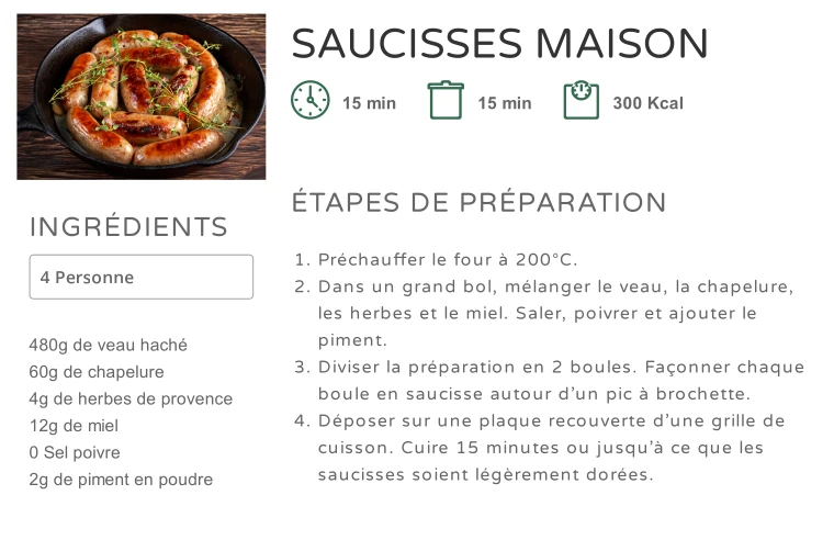 Saucisses Maison